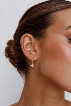 Diamond Hoop Earrings Dexter Clover Gold
